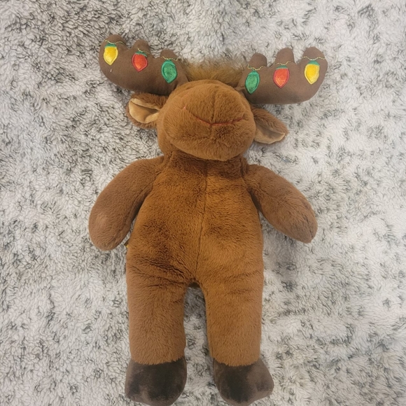Free Shipping!! BUILD A BEAR 18" Moose With Working Christmas Lights in Antlers - Picture 2 of 5